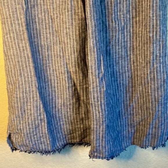 Beach lunch lounge linen button down shirt tank dress cottage coastal lagen M - Picture 8 of 12